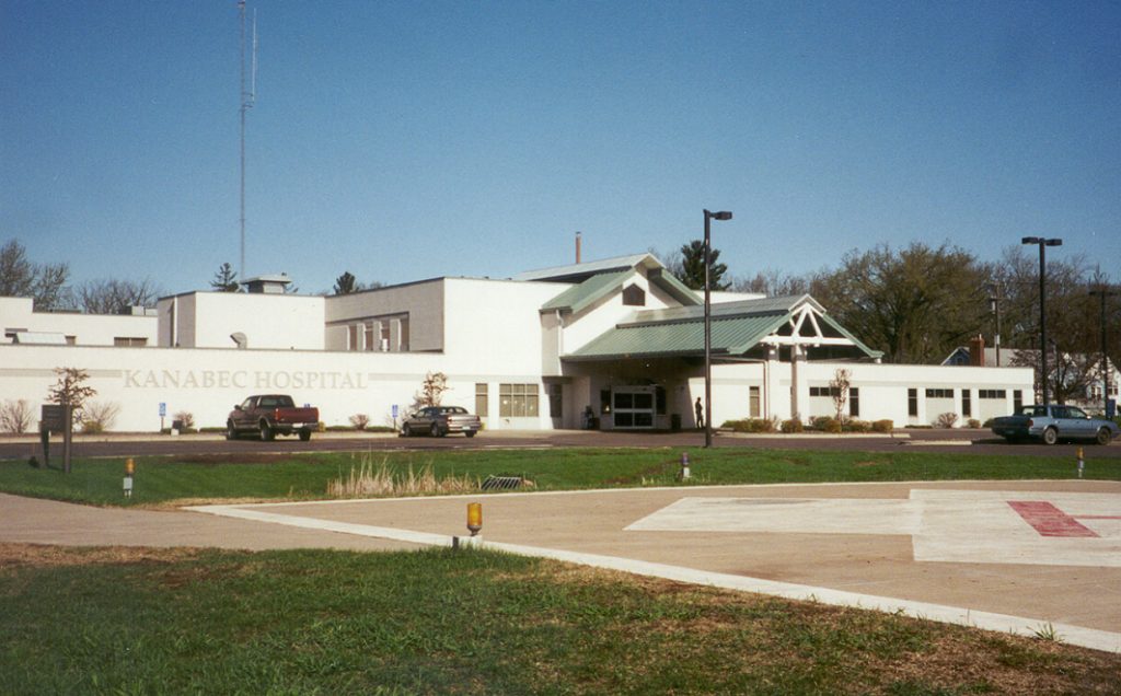 Heliport in front of hospital