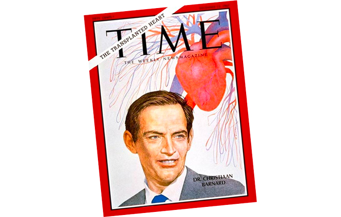 Time Magazine cover and first heart transplant