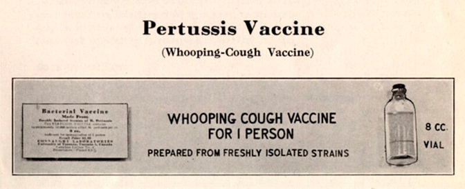 Early ad for whooping cough 