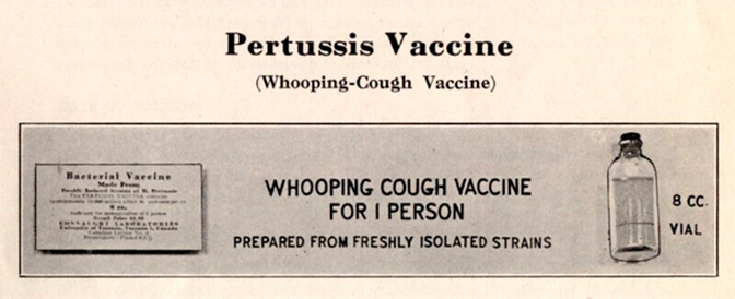 Early ad for whooping cough