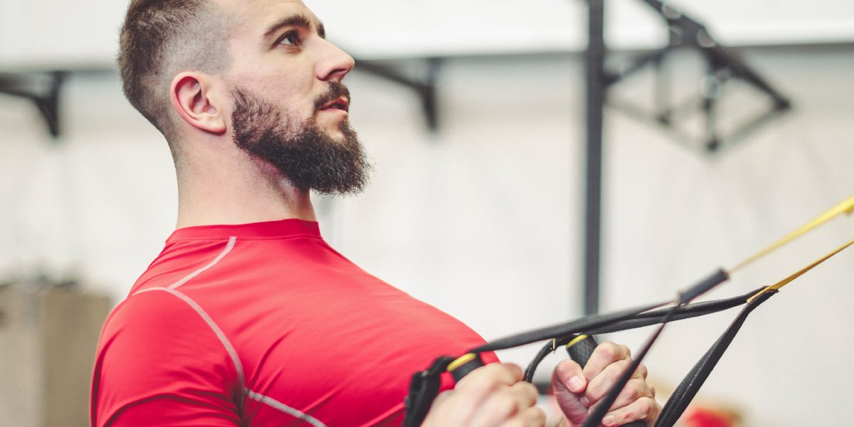 Male athlete working out