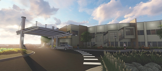 Rendering of Welia Health Mora construction project