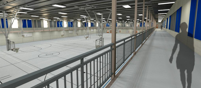 Wellness Community Center indoor track and sport courts