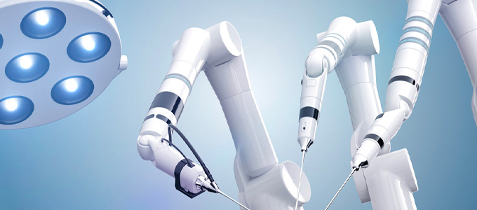 Orthopedic robotic arm used in surgery