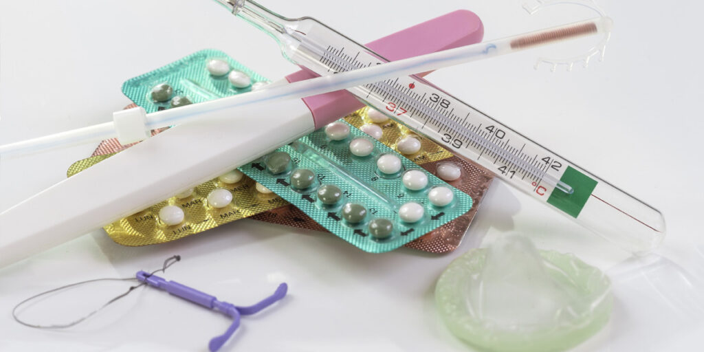 birth control pills, ICD, condom, pregnancy test