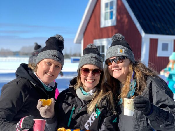 Kelly, Brit and Kayla at the Ski Race
