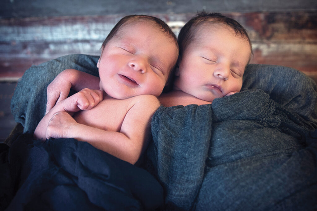 Archie and Gus Palmblade, as infants.