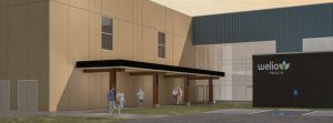 Welia Center exterior with people entering and exiting