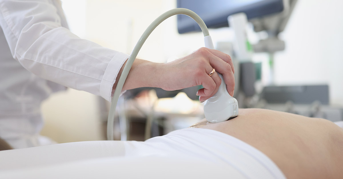 Prenatal test performed with ultrasound