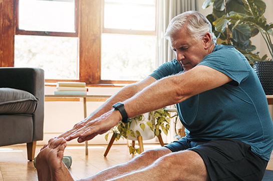 Patient stretching after hip replacement surgery