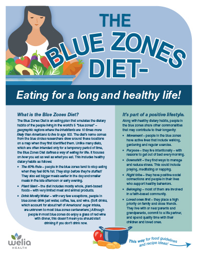 Thumbnail of Blue Zones Diet flyer