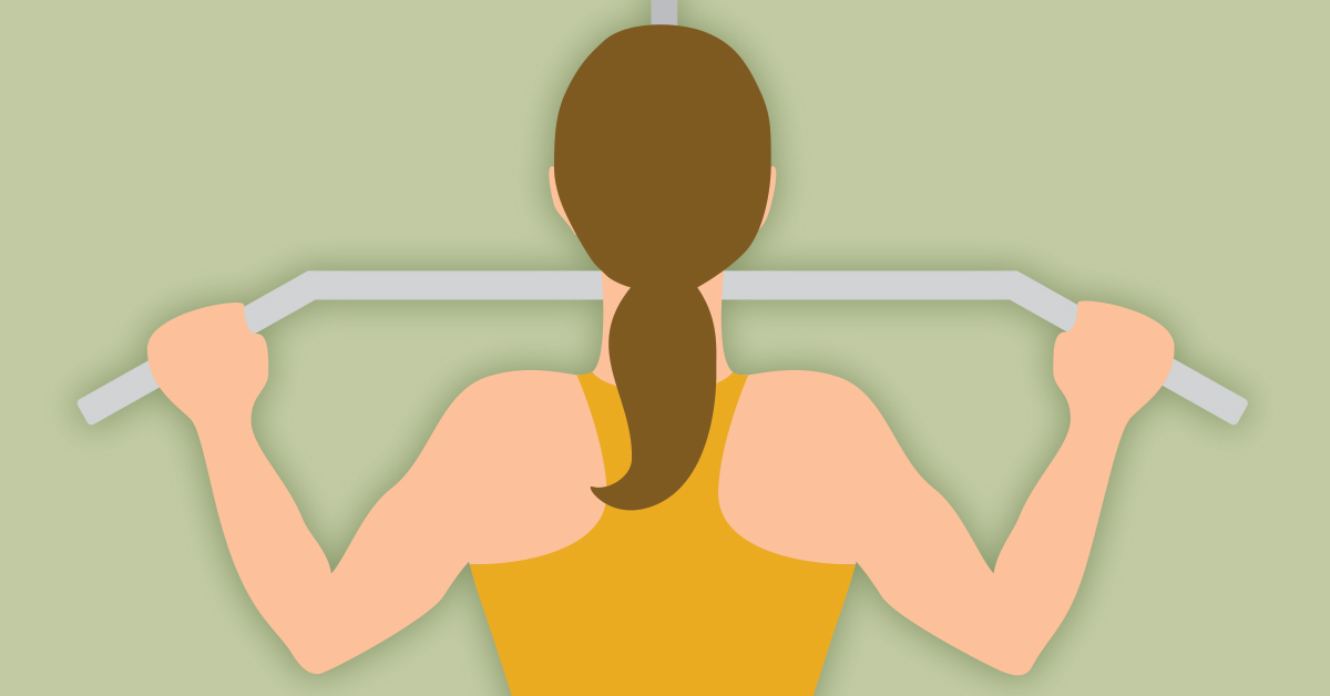 Illustration of a woman doing resistance training