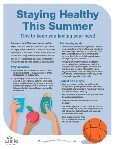 Staying Healthy This Summer handout thumbnail