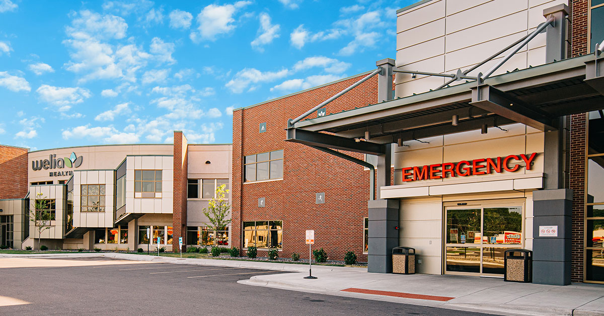 Emergency entrance at Welia Health-Mora