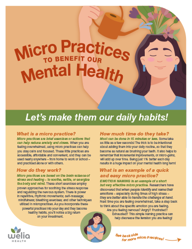 Downloadable PDF: Micro Practices to Benefit Our Mental Health